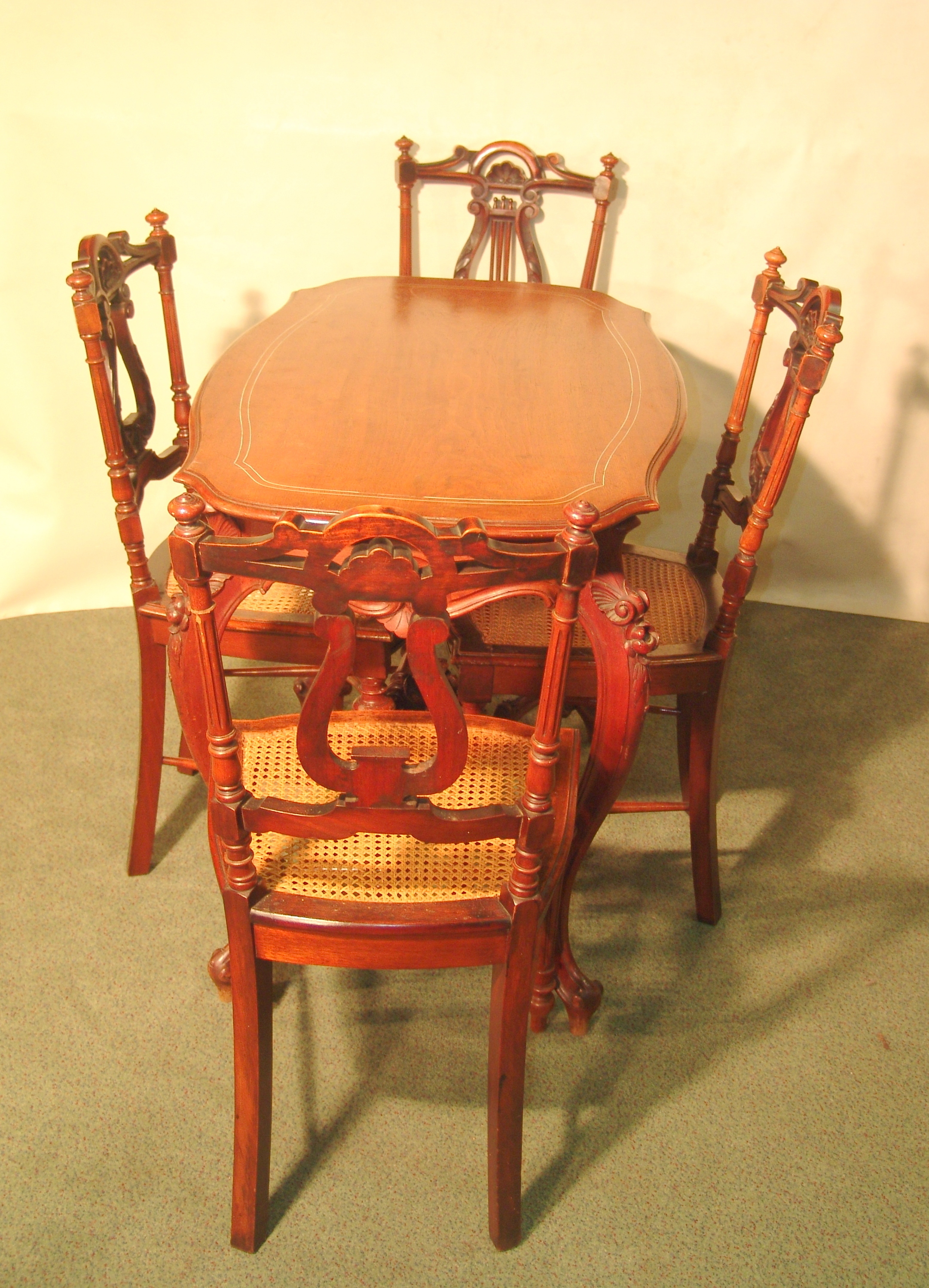 Images for 478499. TABLE, Louis Philippe with 4 chairs, around 1870