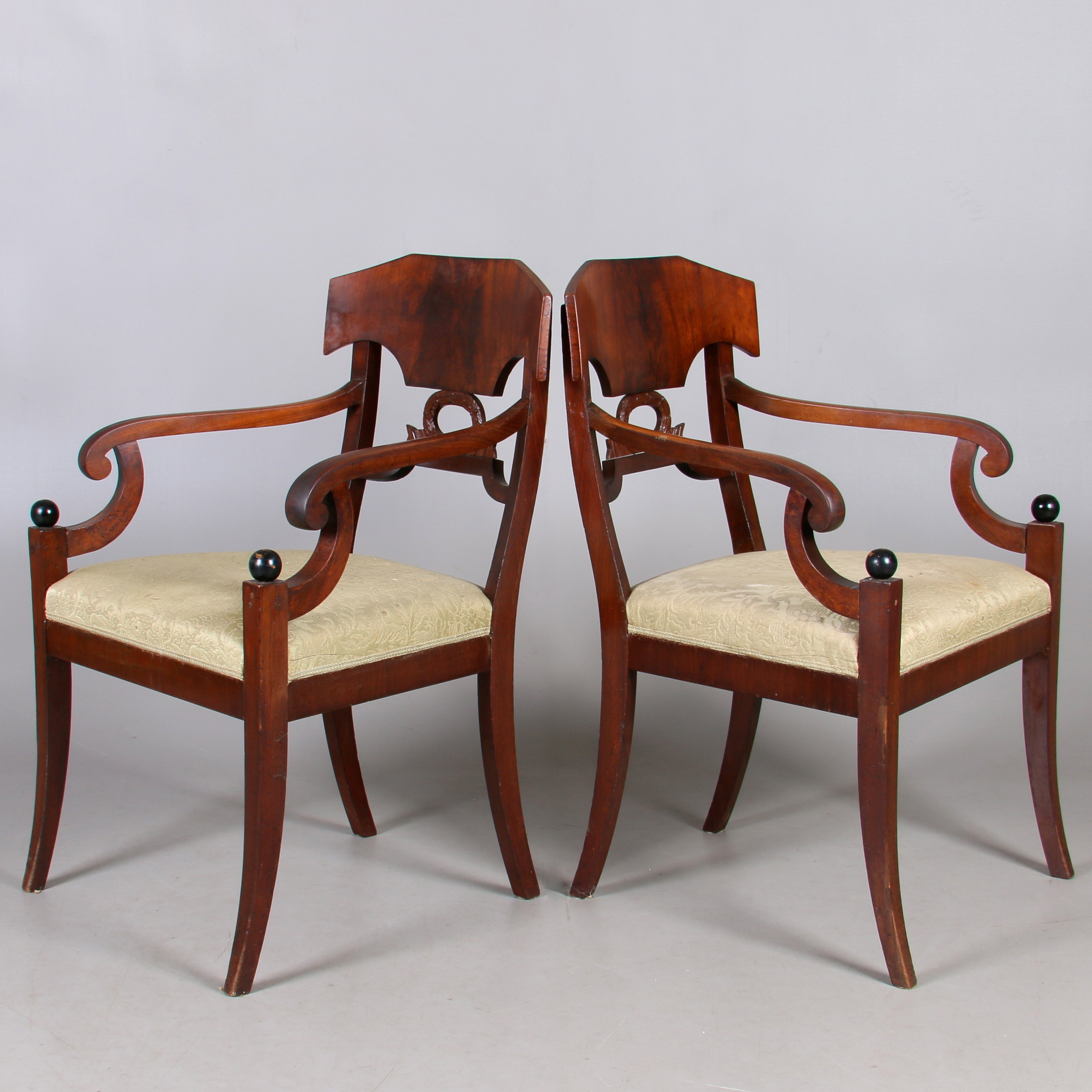 karl johan stol Armchairs, A Pair, Karl Johan, 19Th Century. Furniture - Armchairs & Chairs - Auctionet