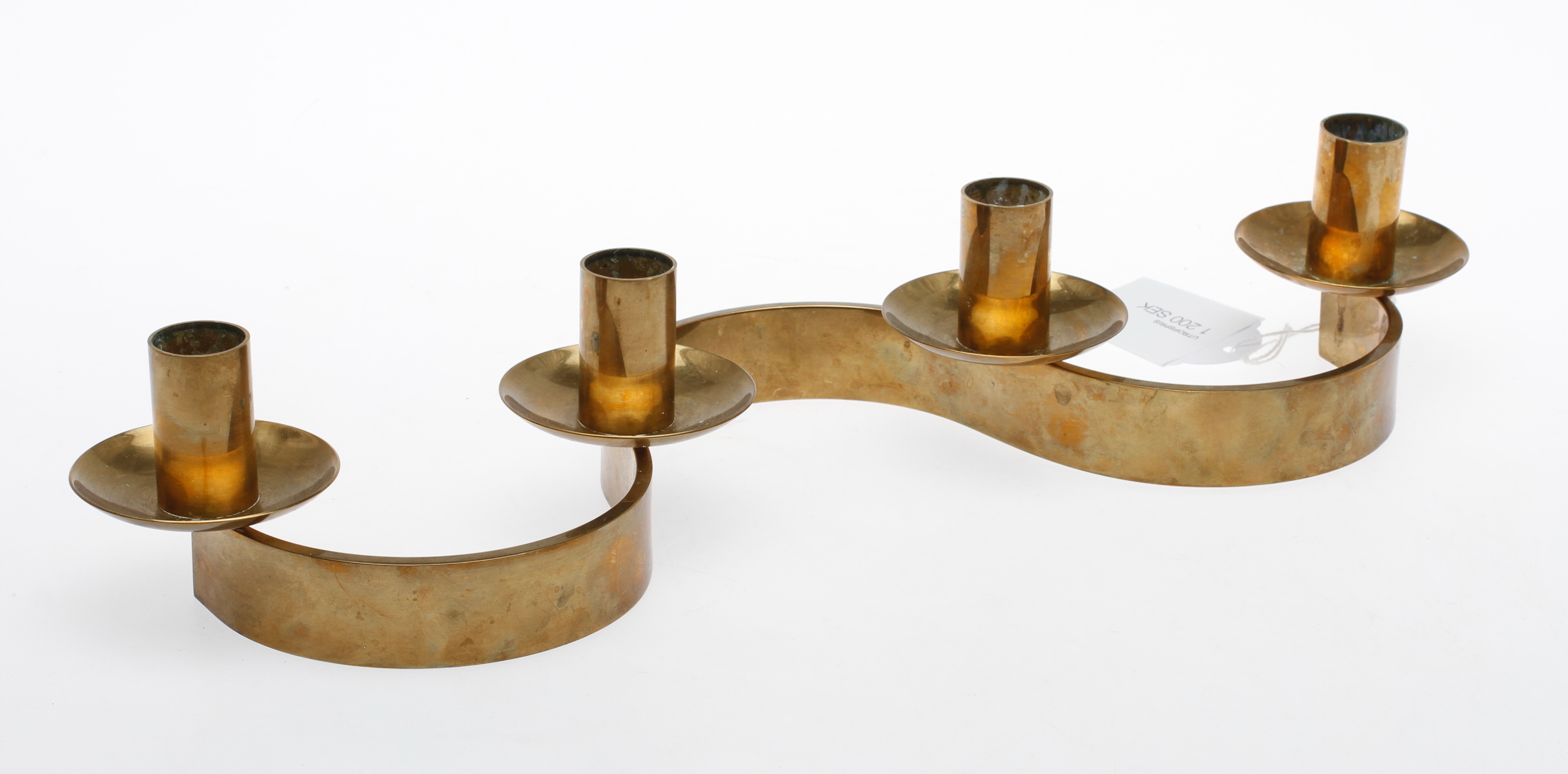 adventsljusstake svenskt tenn Ljusstake, Mässing, "Slingan", Josef Frank, Firma Svenskt Tenn. Belysning & Lampor - Ljusstakar - Auctionet
