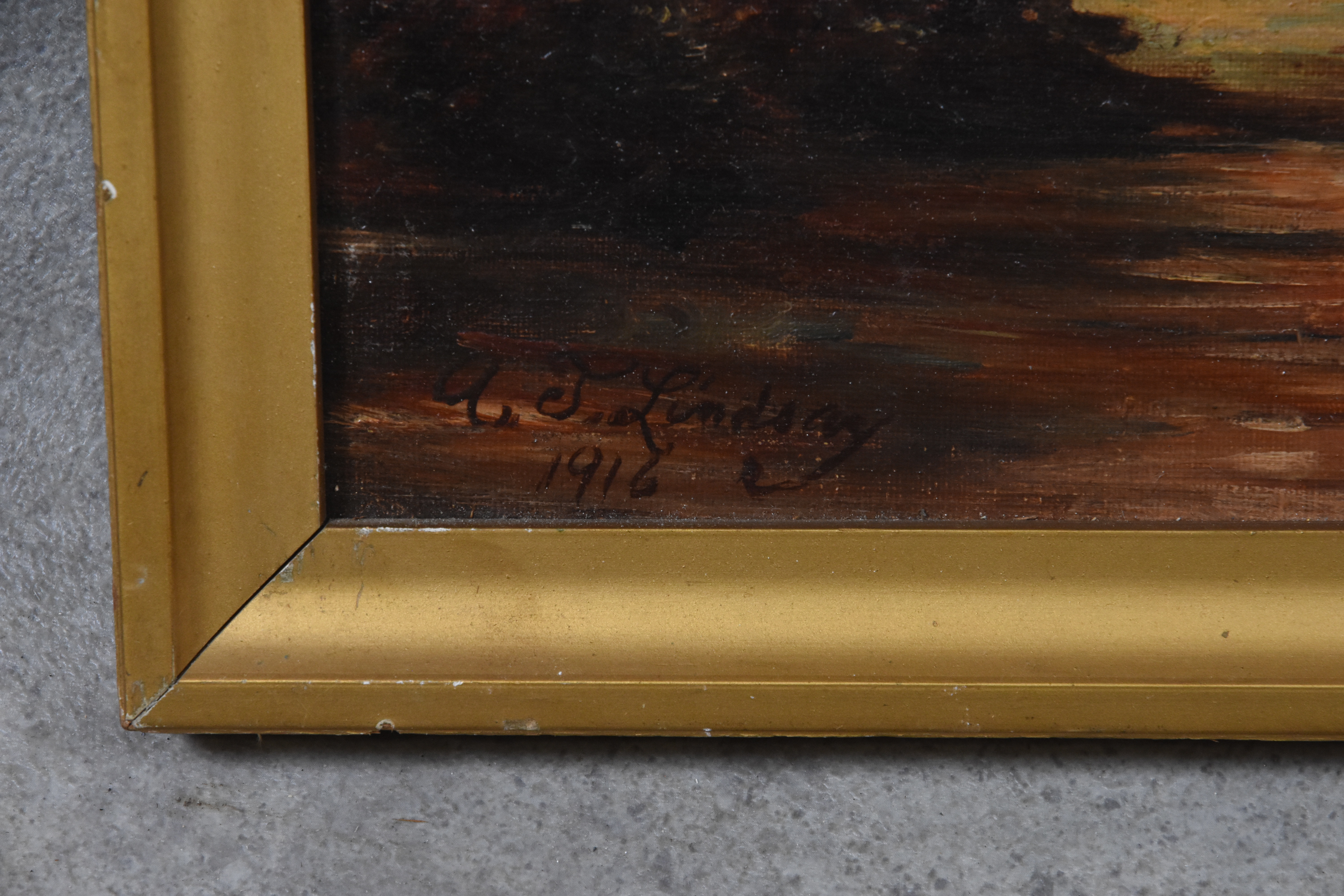 Images for 579978. AT LINDSAY. oil on canvas, signed, dated 1916