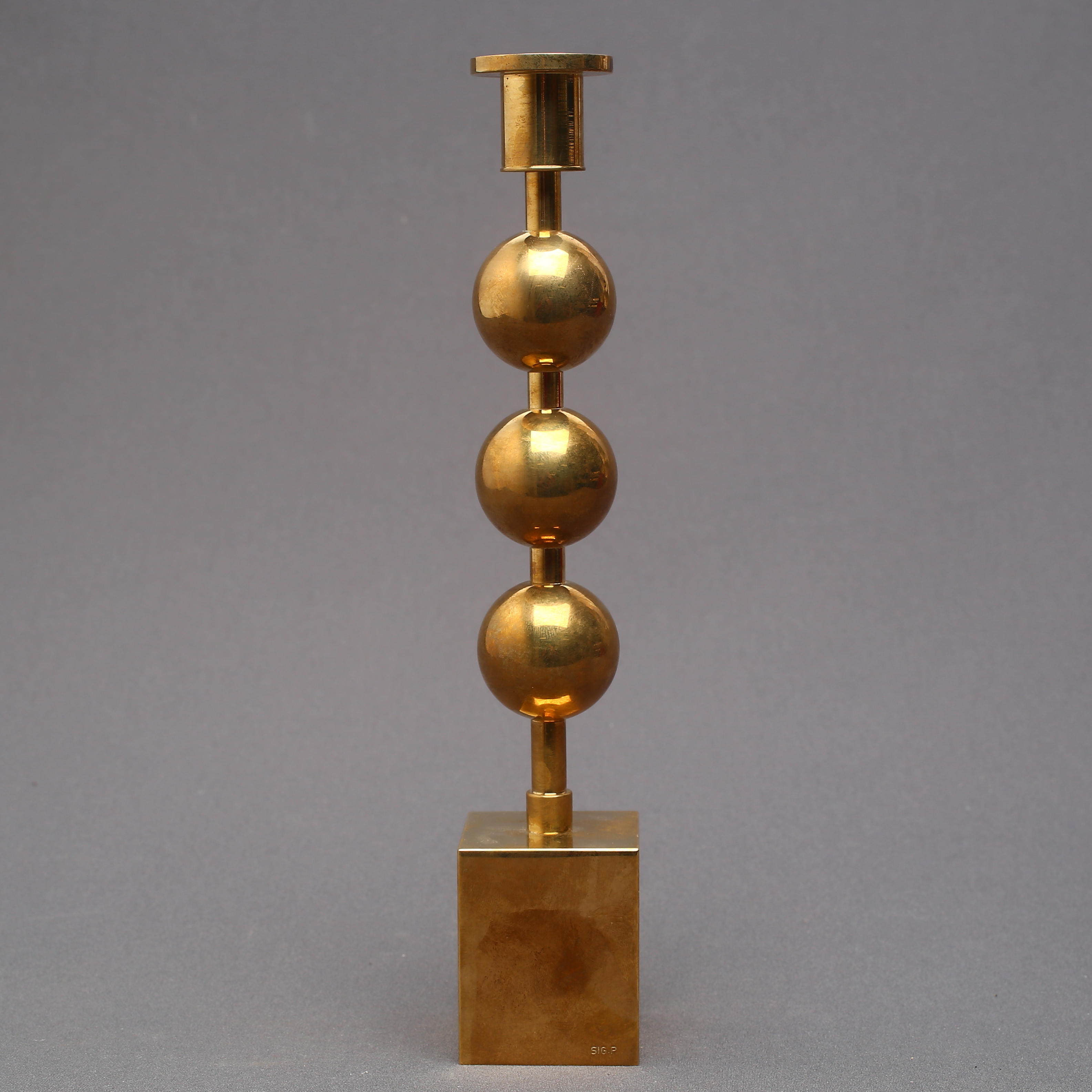 sigurd persson ljusstake Images For 897034. Candleholder, "Three Balls", Brass, Sigurd Persson. - Auctionet