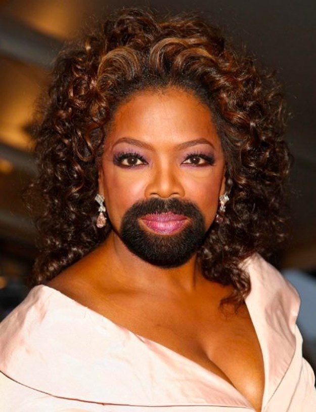 24 Hilarious Female Celebrities With Beard Photos