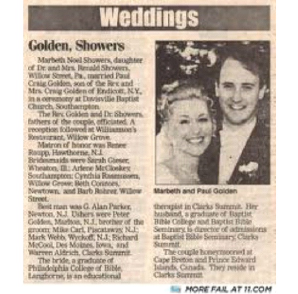 12 Funniest Wedding Last Name Combinations Ever