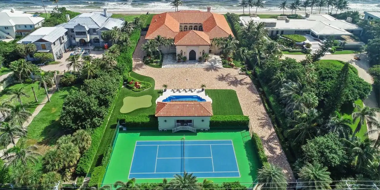 Manalapan, Florida, Home on the Ocean Lists for 33.85 Million Penta
