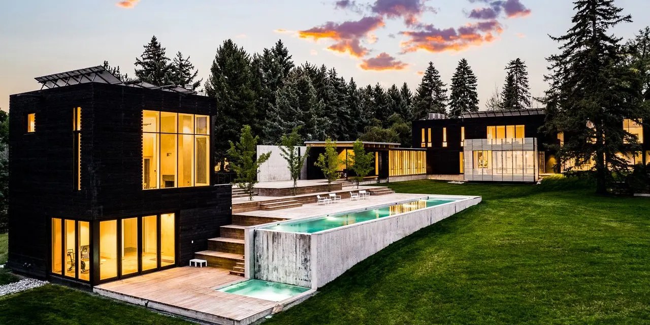 A Moody Mansion Made of Charred Wood and Glass Is Now the Denver Area’s