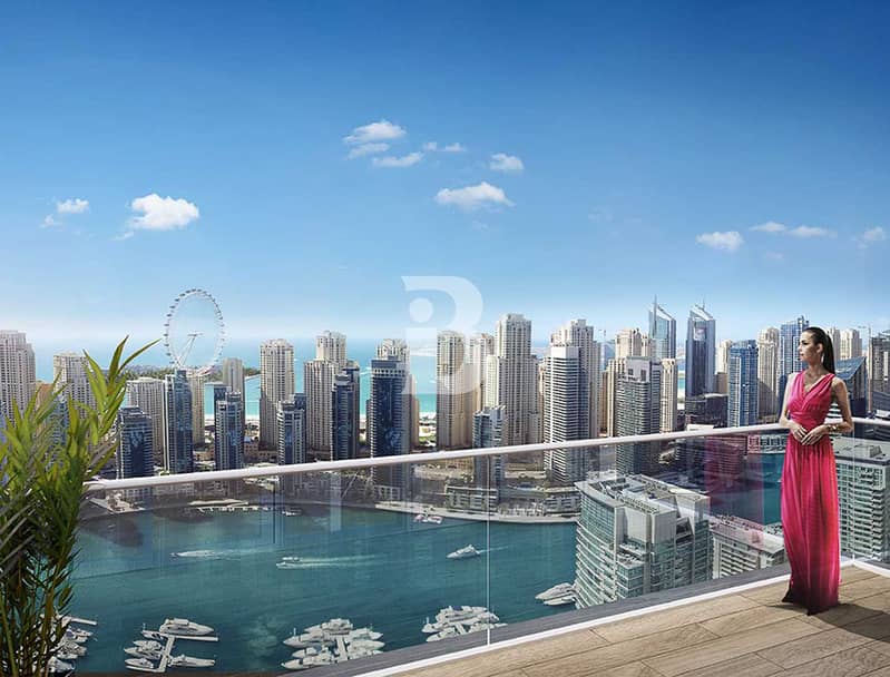 Premium Corner Dubai eye and Marina view