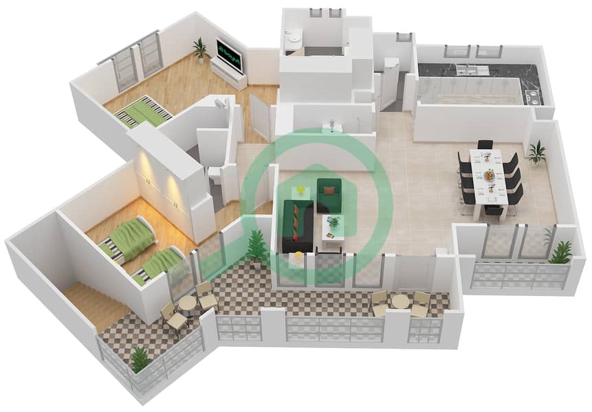 Floor plans for Type D 4bedroom Villas in Shorooq Mirdif Bayut Dubai