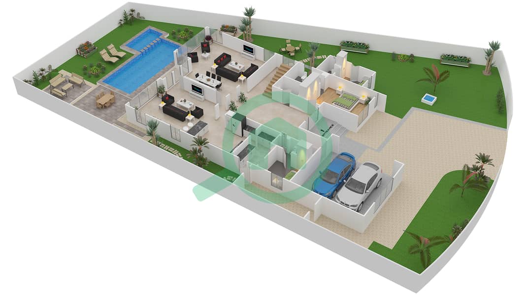 Floor plans for Type K 5bedroom Villas in Sanctuary Falls Bayut Dubai