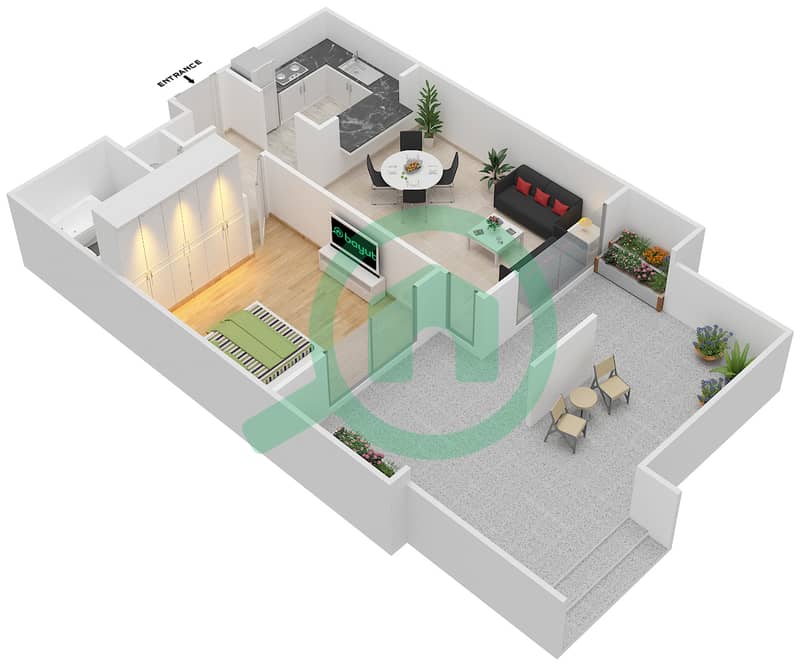 Floor plans for Suite 8,11 FLOOR 1 1bedroom Apartments in Mosela