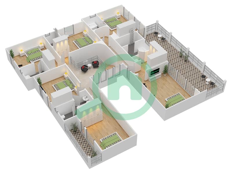 Floor plans for Type 12 7bedroom Villas in Terra Nova Bayut Dubai