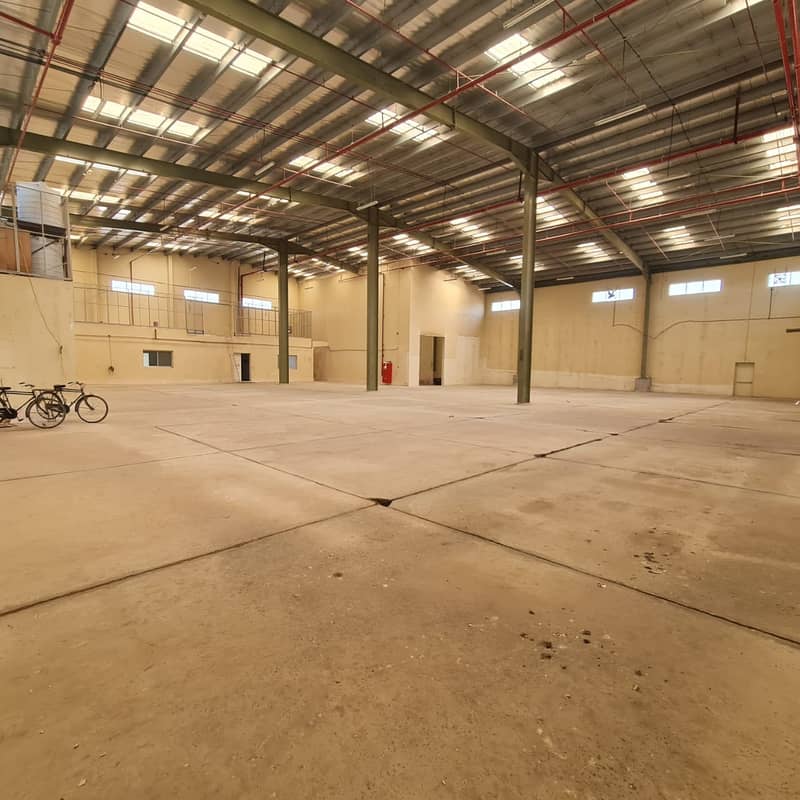 18000 sqft. Warehouse with High Power Electricity For Rent in Al Jurf