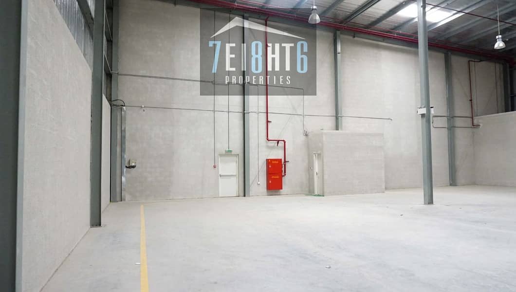High ceiling + insulated warehouse with mezzanine 11,300 sq ft with