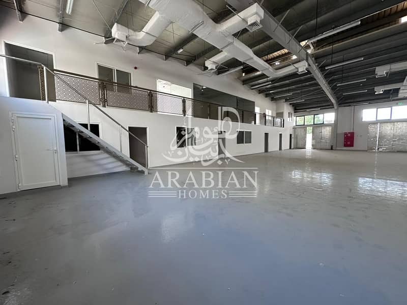 Fitted A/C Warehouse with Offices & Open for Rent in Mussafah