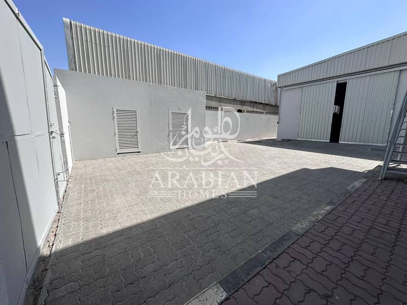 Fitted A/C Warehouse with Offices & Open for Rent in Mussafah
