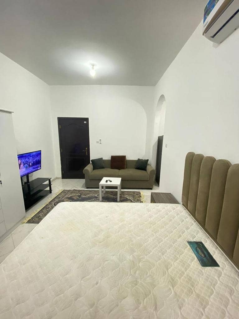 Amazing Furniture studio For rent in khalifa city .