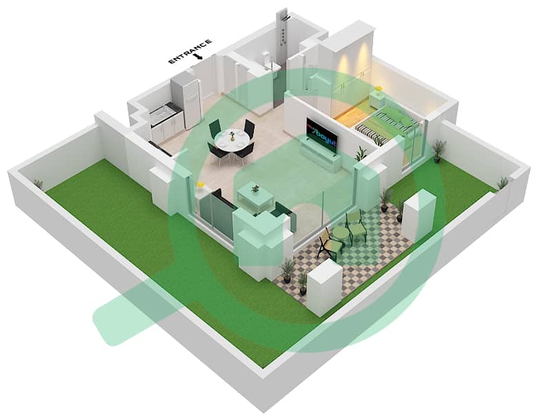 Floor plans for Unit 8 FLOOR 1 1bedroom Apartments in Bayshore 2