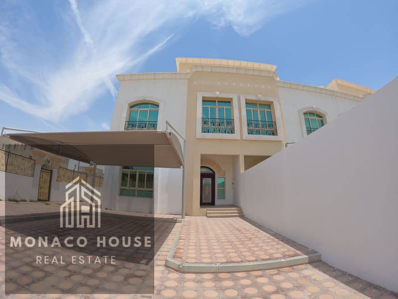 For rent, a villa in Shakhbout City, near the Civil Defense, close to