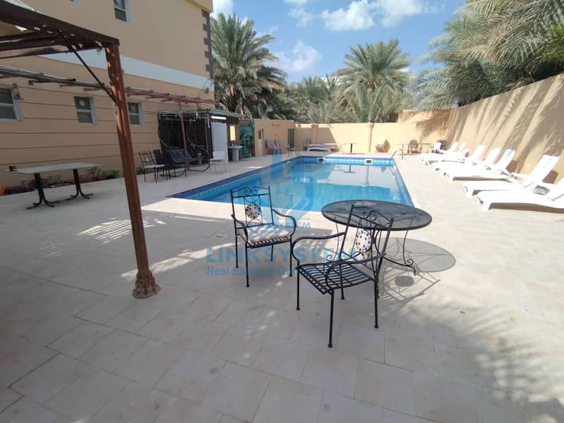 SPACIOUS 2BHK SWIMMING POOL GYM BALCONY IN SAROOJ AL AIN FOR