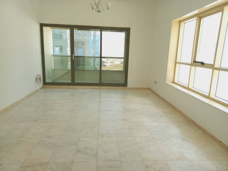 Ready to move 2bhk with balcony in al Taawun area rent 45k in 4 cheqs