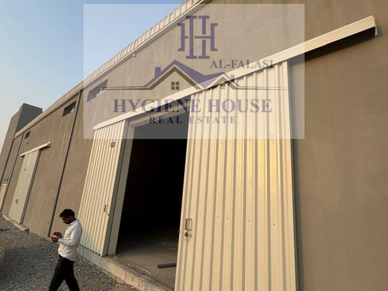 Two warehouses for annual rent in Um Al Quwain, total area 10,000SF