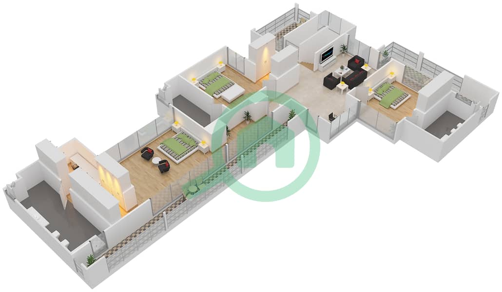 Floor plans for Type 4D 4bedroom Villas in The Hartland Villas Bayut