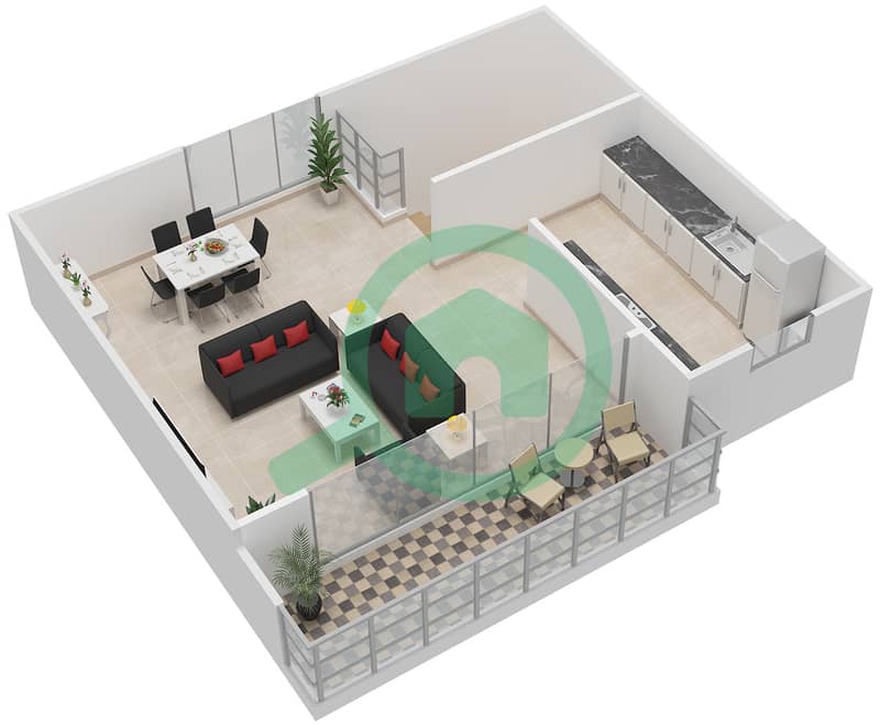 Floor plans for Type BEACH DUPLEX 2bedroom Apartments in Pacific