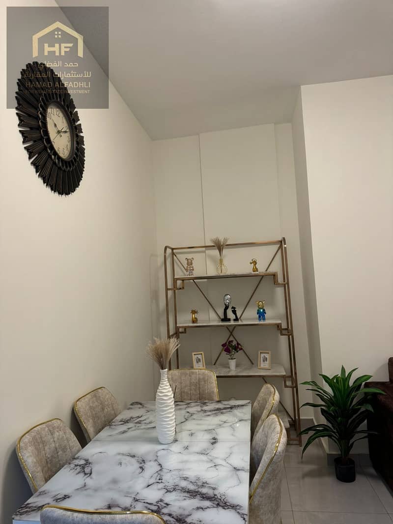 Ajman Corniche apartment for rent, newly furnished, excellent location