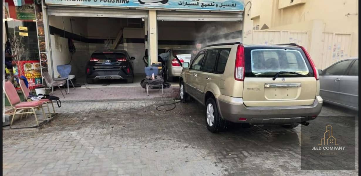 A car wash with a license for five activities in Ajman, the Rashidiya