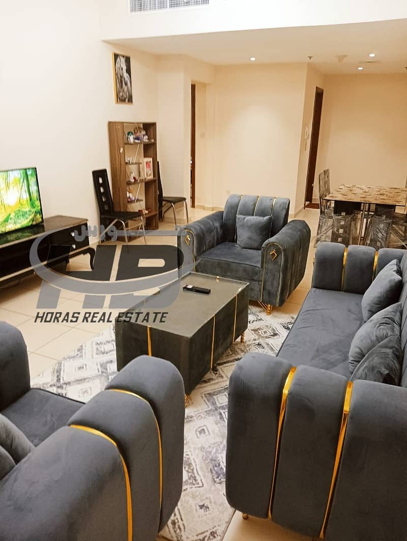 Furnished OneBedroom Apartment with Hall for Monthly Rent in Ajman