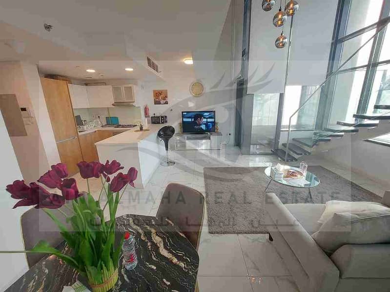 Fully furnished 1br townhouse duplex in al raha