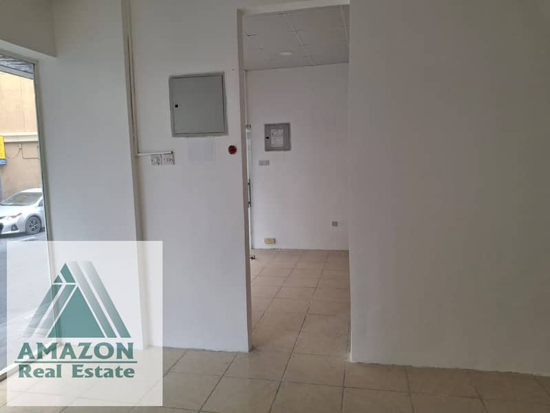 For rent a shop with two doors next to AlKhalij AlArabi Street, Al