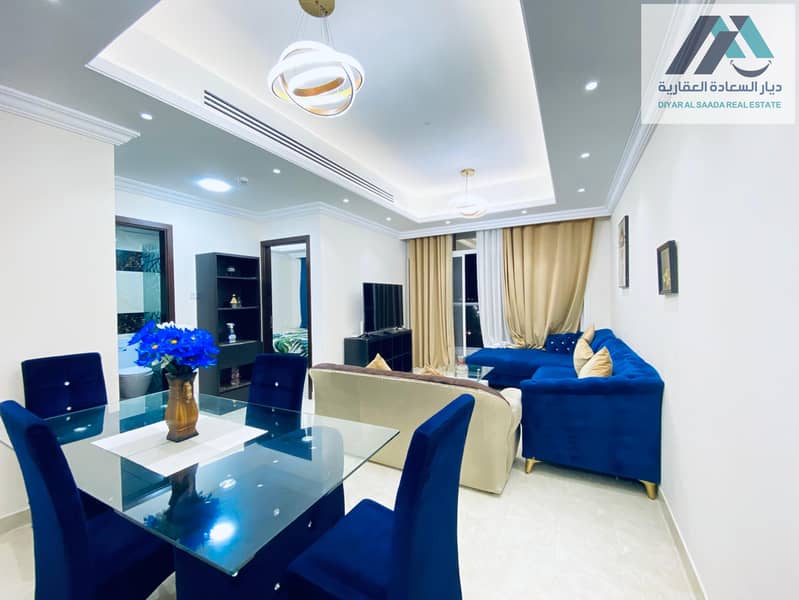 Spacious furnished 2 bedrooms with balcony and master bedroom including