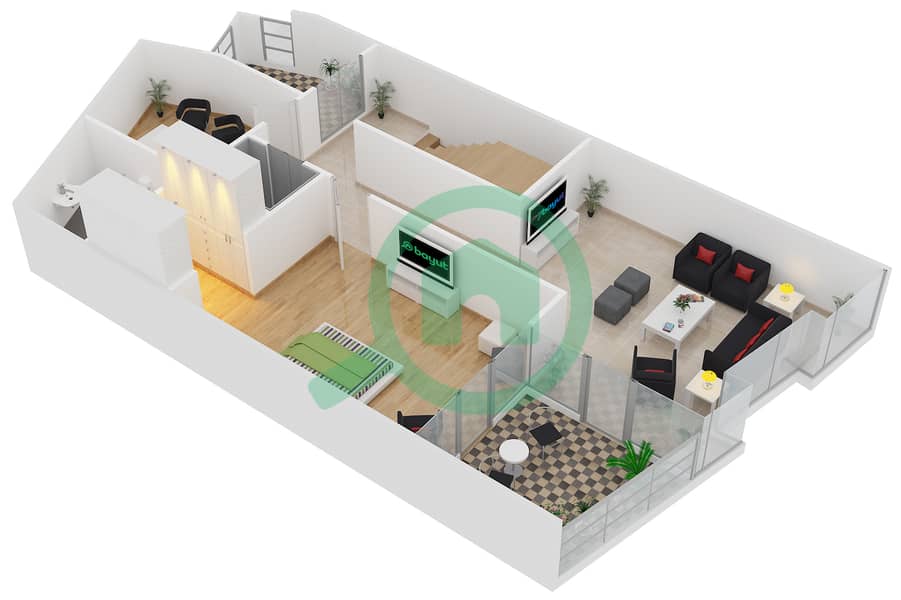 Floor plans for Type 1 MARINA HOME 4bedroom Apartments in Trident