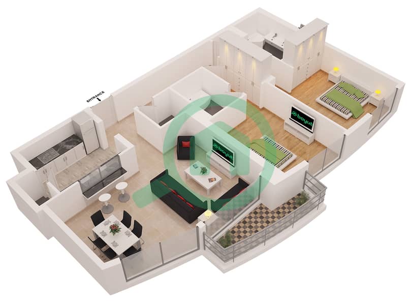 Floor plans for Suite 3 / FLOOR 230 2bedroom Apartments in Fairfield