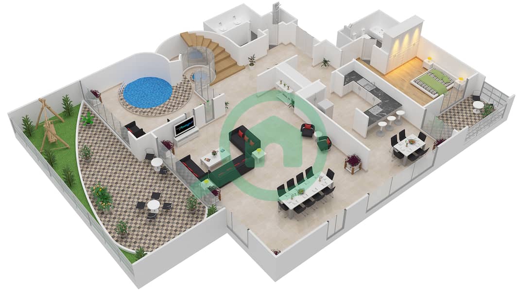 Floor plans for Type DUPLEX FLOOR 4041 4bedroom Townhouses in