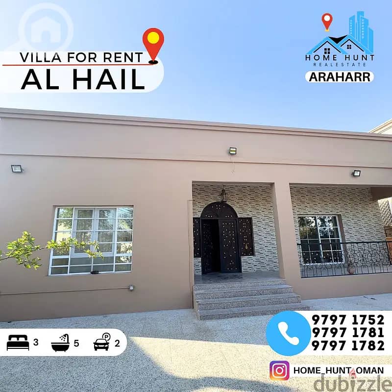 AL HAIL 3 BHK SEMI FURNISHED GROUND FLOOR VILLA FOR RENT Bayut.om