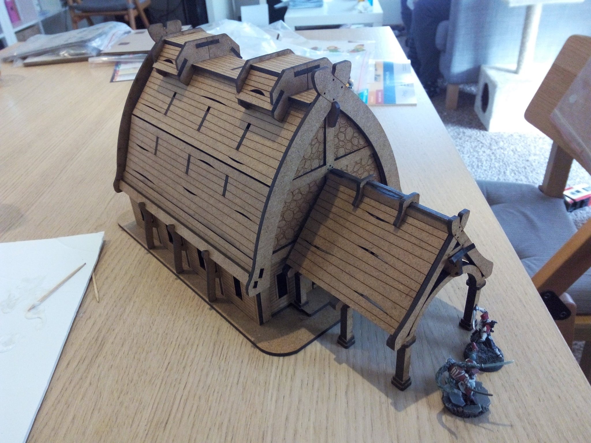 A Mead Hall Is Erected By ZEN Terrain For Norsgard OnTableTop Home of Beasts of War