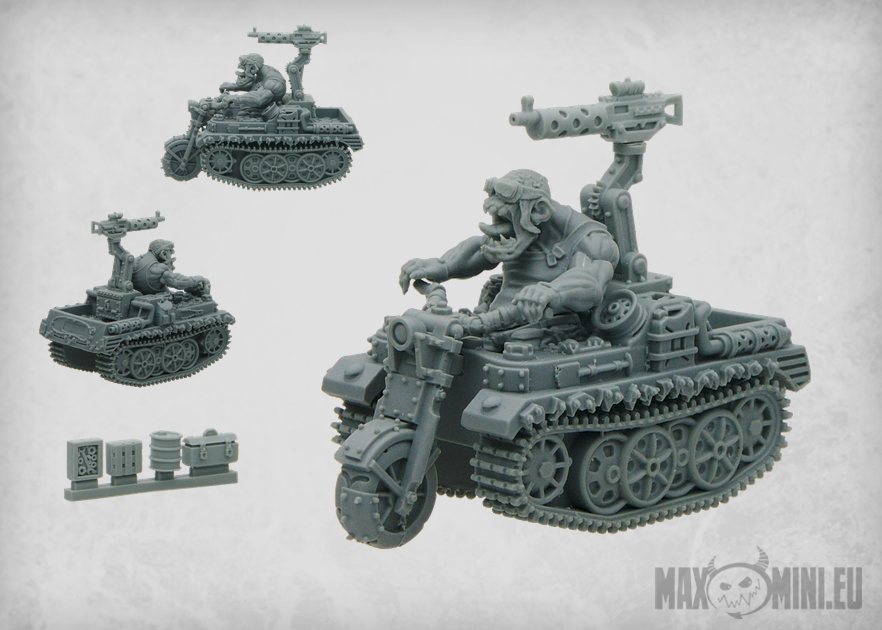 A New Orc Halftrack Bike Kit Rides Into Battle From Maxmini OnTableTop Home of Beasts of War