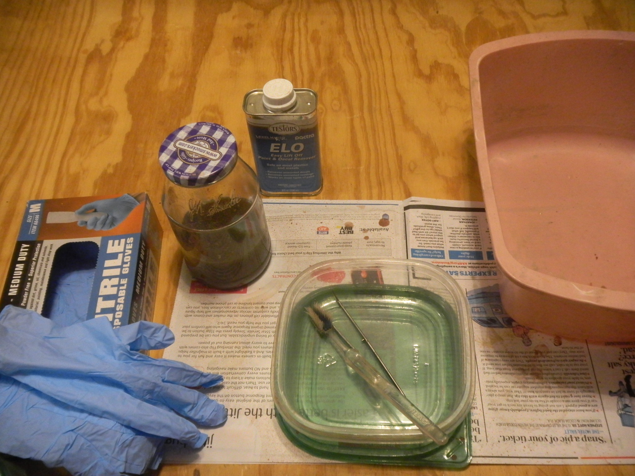 Batch stripping with Testor ELO (Easy lift Off) OnTableTop Home of