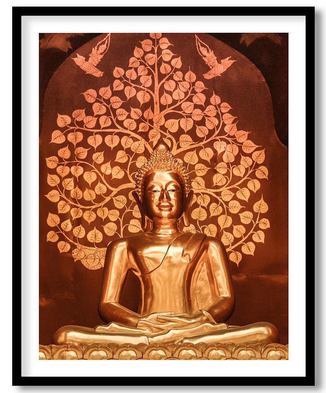 Golden buddha Wall Art, Hanging Wall Decor, Home Decor BestOfBharat