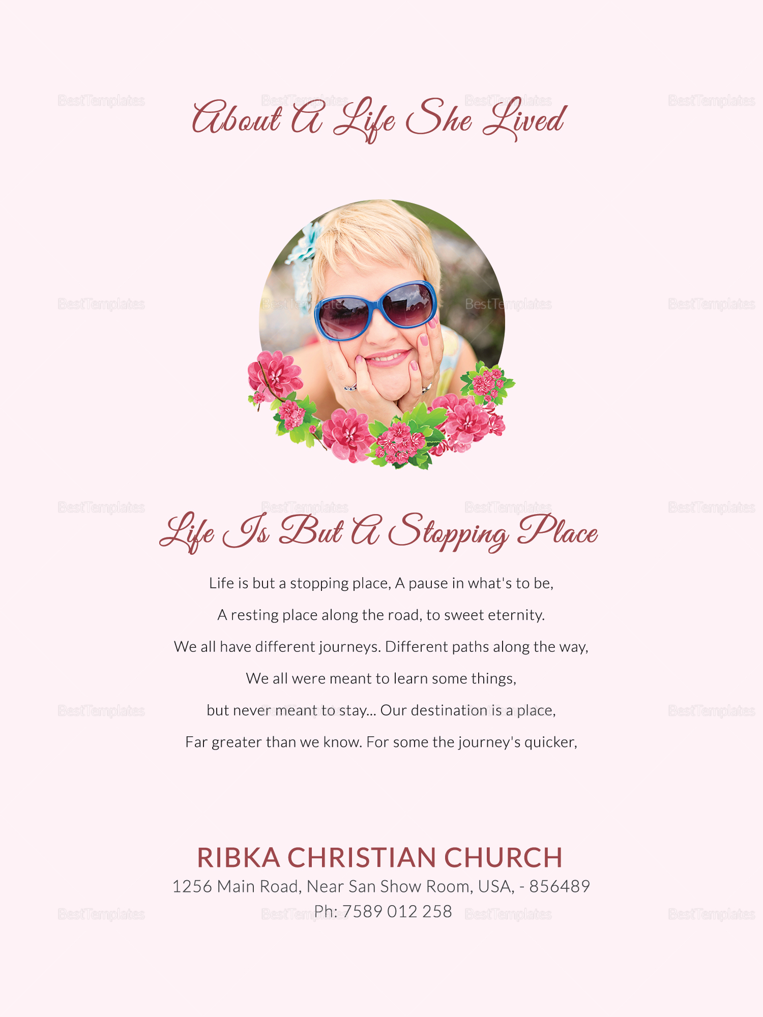 Essence Large Prayer Card Template in Adobe Microsoft Word