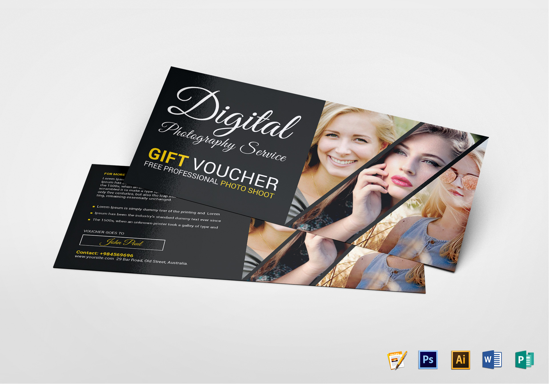 Photography Gift Voucher Template Classles Democracy