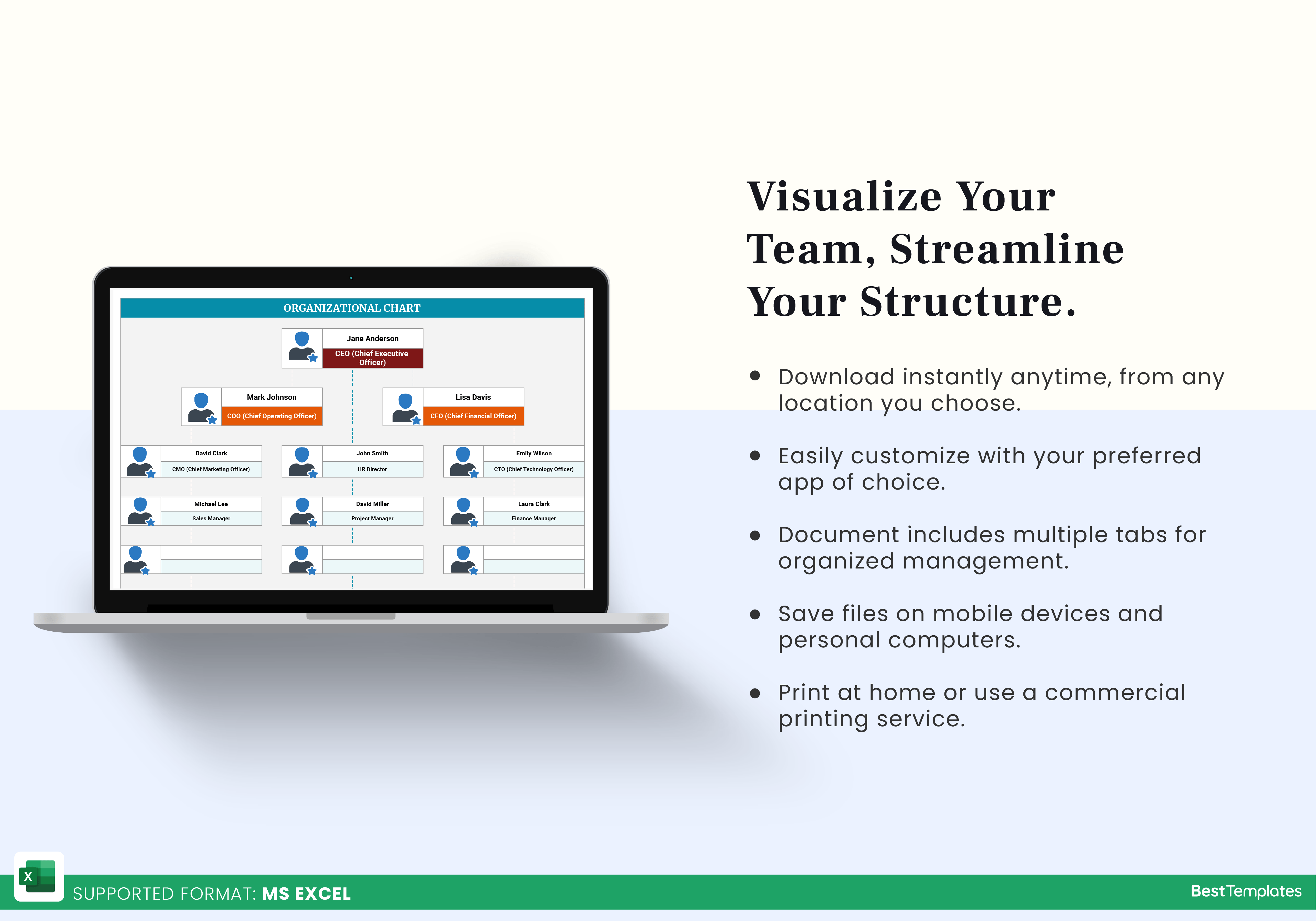 Organizational Chart Excel Template Best Templates