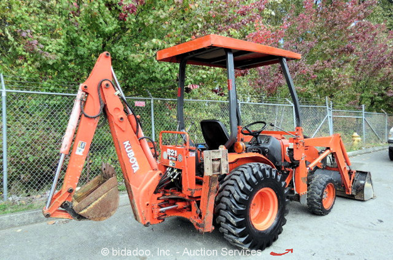 2000 Kubota B21 4x4 Mini Backhoe Wheel Loader Ag Tractor PTO Outriggers