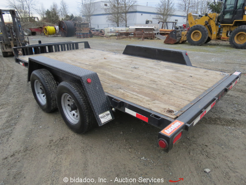 2011 Byson Walton 14FT Utility Trailer T/A Ramps Car Hauler Flatbed 10K