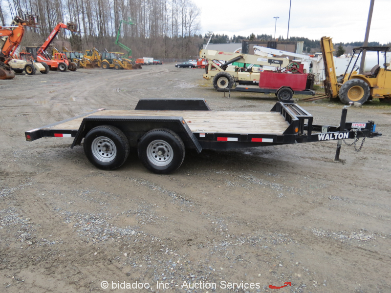 2011 Byson Walton 14FT Utility Trailer T/A Ramps Car Hauler Flatbed 10K