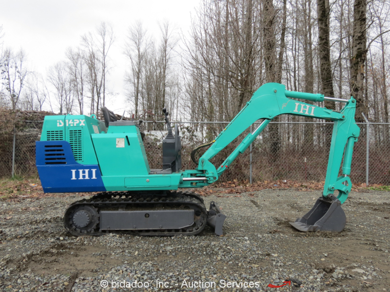 IHI IS14PX Mini Excavator Isuzu Diesel 17" Bucket 38" Blade Rubber Tracks