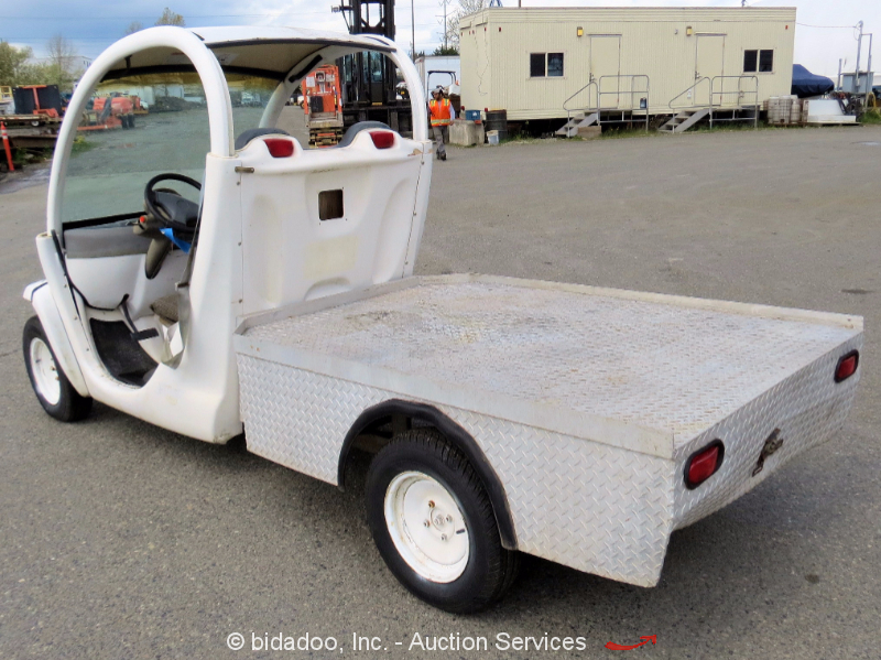 2000 GEM E825 Industrial 72V Electric Utility Flatbed Cart 2 Passenger