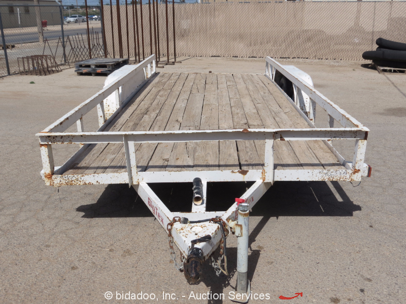 2005 Big Tex 16' Tandem Axle Utility Wood Deck Flatbed Trailer eBay