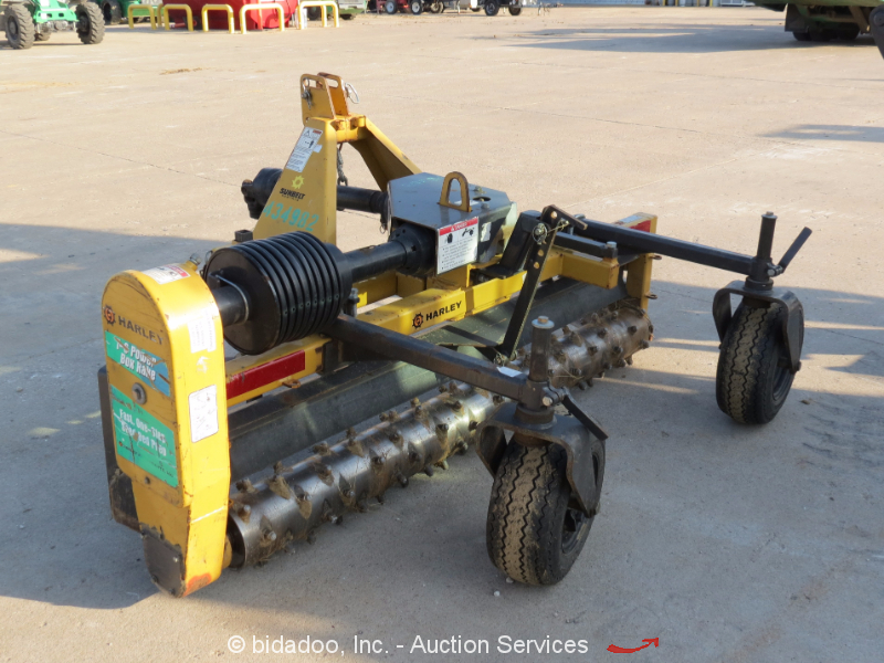 2012 Bradco Harley T6M 72" PTO Driven Power Rake Tractor Attachment